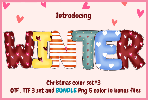 Christmas Color Set 3: A Designer's Joyful Typeface