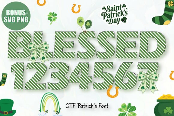 Festive Irish Typography: The St. Patrick's Day Blessed Typeface