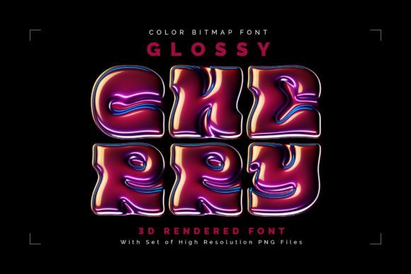 Glossy Cherry: A 3D Typeface for Bold Branding
