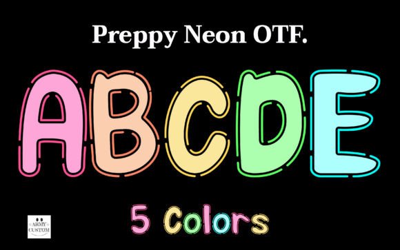 Ignite Your Designs with the Preppy Neon Typeface