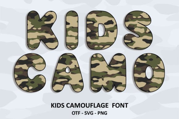 Kids Camouflage: A Playful Typeface for Creative Projects