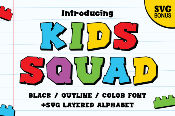Kids Squad: A Playful Font for Creative School Projects