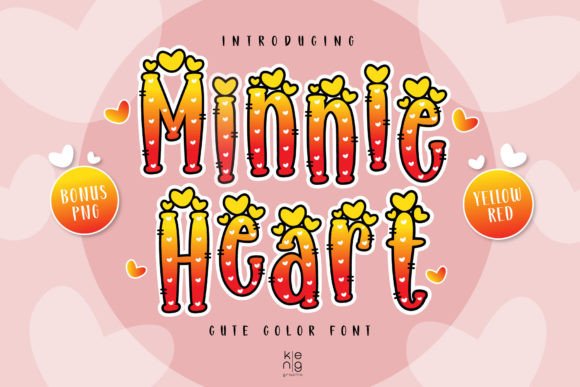 Minnie Heart Y-r: A Font That Combines Playful Charm with Bold Impact