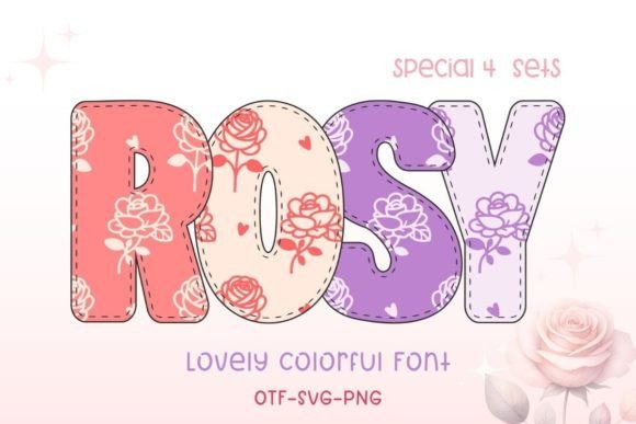 Rosy: The Colorful Font for Heartfelt Designs