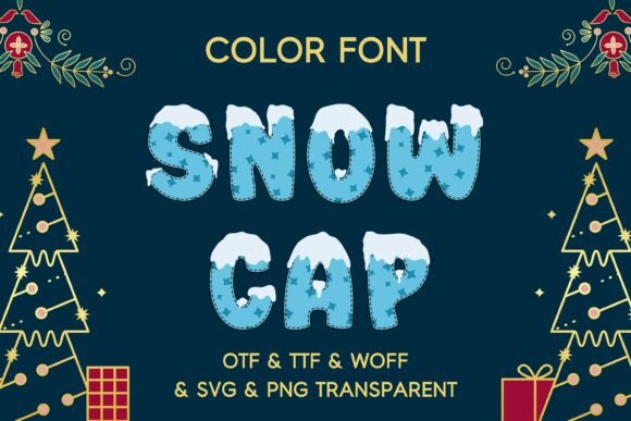 Snow Cap: A Festive Color Font for Unforgettable Holiday Designs