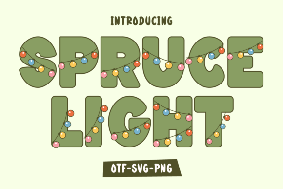 Spruce Light: A Festive Color Font for Holiday Projects