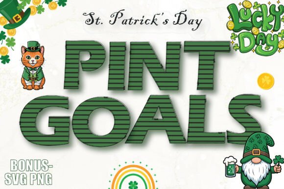 St Patrick's Day Pint Goals: A Typeface for Festive Designs