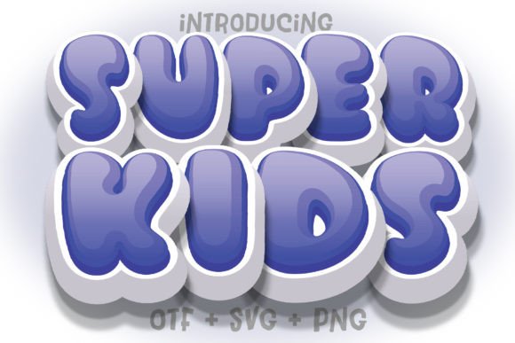 Super Kids - Blue: A Font That Sparks Creativity in Children's Design
