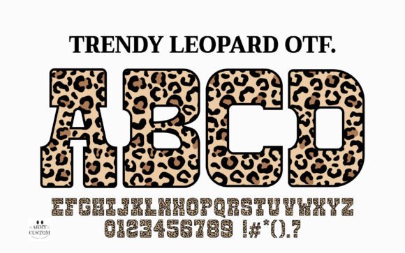 Trendy Leopard: Unleashing Untamed Elegance in Typography